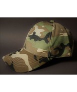 CAMOUFLAGE Adjustable Ball Cap Traditional Green Brown Black Tan HUNTING... - $4.32