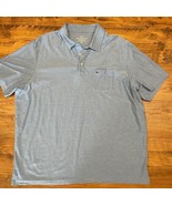 Vineyard Vines Polo Shirt Mens 2XL Gray Striped Edgartown Preppy Golf Ca... - $18.50