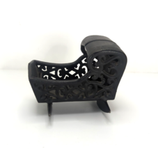 Cast Iron Miniature Dollhouse Cradle Crib 4"H x 4-1/4"W x 5"L Unbranded ... - $38.24