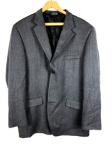 Stafford 44L 44 Long Blazer Sport Coat Jacket Navy Blue Wool Soft Tweed Mens - £34.81 GBP