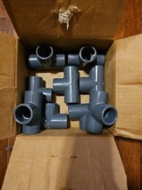 SPEARS Tee Socket Fitting 801-010 1&quot; PVCI SCH80 D2467 Gray LOT OF 9 NEW - $1,504.77 MXN