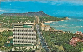 Chrome Postcard HI E108 Top of Waikiki Restaurant Business Plaza Honolulu Hotel - £2.33 GBP