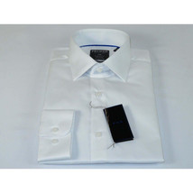 Men's Shirt Christopher Lena PROPER 100% Cotton Wrinkle Free p720ttsr white Slim image 3
