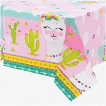 Llama Fiesta Fun Pack - 2 PCS 54 x 108 Party Disposable Plastic Tablecloth, Alpa - £15.80 GBP