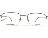 Marchon Eyeglasses Frames FLEXON 606 COFFEE Rectangular Half Rim 54-19-140 - £36.81 GBP