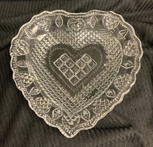 Avon Fostoria Glass Soap Trinket Candy Heart-Shaped Dish New Old Stock - $4.70