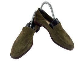 Vince Camuto Loafers Women 6M Cretinian Shoes Green Suede Comfort Slip O... - $24.57