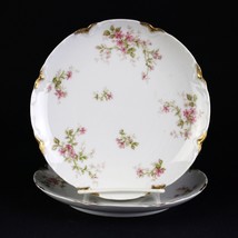 Haviland Limoges Schleiger 230A Pink Floral Coupe Salad Plates Set 2, 7 ... - £31.93 GBP