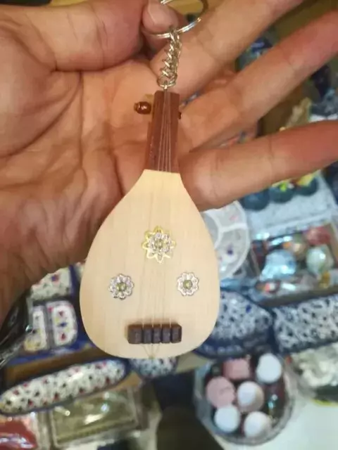 Souvenir Keychain Souvenir Arabic Oud guitar wooden gift key chain  Item image 5