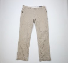 Vintage 90s Ralph Lauren Mens 38x34 Distressed Wide Leg Chino Pants Beig... - $34.60
