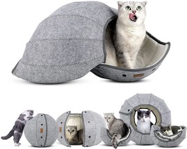 Foldable Cat Tunnel Bed: The Ultimate Interactive Retreat For Your Feline Friend - £25.61 GBP