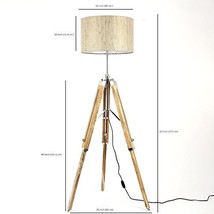 VINTAGE CLASSICAL SHINY FINISH TRIPOD WOODEN FLOOR LAMP - $110.46