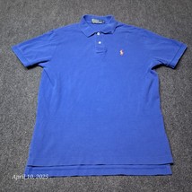 Polo by Ralph Lauren Shirt Men Size Medium Blue Short Cuffed Sleeve - $15.56
