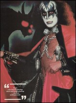 KISS Gene Simmons with make-up vintage 8 x 11 color pin-up photo - $4.23