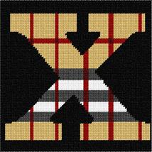 Pepita Needlepoint kit: Letter X Camel Tartan, 7&quot; x 7&quot; - £40.09 GBP+