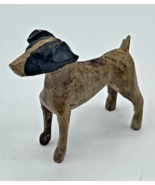 Vintage Wood Carved Fox Terrier Dog Early 20th Century Antique Figurine - £60.04 GBP