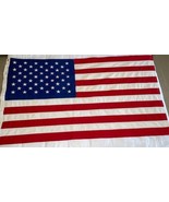 Vtg USA American Flag BullDog 100% Cotton Bunting 50 Stars 3&#39;x5&#39; Stitche... - £28.10 GBP