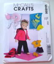 McCalls Crafts Pattern M4896 Size 18&quot; Doll Clothes Tutu Swim Work Out Yo... - $10.00