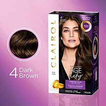 New Clairol Age Defy Permanent Hair Dye, 4 Dark Brown Hair Color - £13.28 GBP