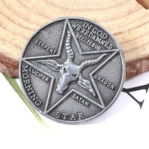 Lucifer Morningstar Satanic Pentecost Badge Cosplay Coin - £3.88 GBP