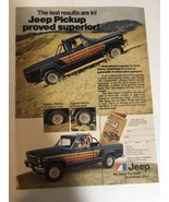 1980 Jeep 4 Wheel Drive Truck Vintage Print Ad pa28 - £6.10 GBP