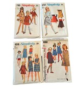 Simplicity Vintage 60&#39;s Girls Dress Lot Jumper Sewing Pattern Sz 12 Retr... - $13.09