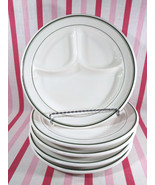 1950&#39;s Iroquois USA  10&quot; Divided 5pc Green Stripe Restaurant Ware Grill ... - $1,271.19 MXN