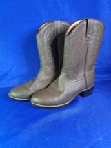 Durango  Cowboy Distress Tan Faux Leather Western Boots Kids Size US 3D - $32.03 CAD
