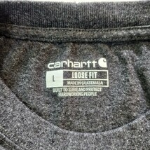 Carhartt Loose Fit K87-M Men’s Charcoal Gray T-Shirt Pocket Short Sleeve Size L image 3