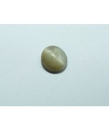 Natural Grey-Green Cat&#39;s Eye Loose Gemstone 3.9 Carat Oval Cabochon Cut - $94.37 CAD