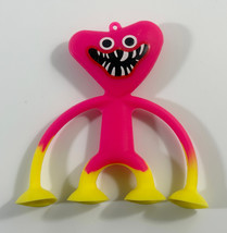 Poppy Playtime Huggy Wuggy Mascot Keychain Pink Rubber Toy Waggy Suction... - $3.95