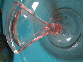 Pink Red Depression Glass Bowl With Center Handle 4 1/2 X 9&quot; [*gl4]] - £34.84 GBP