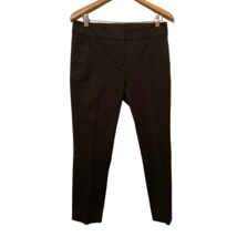 Loft Womens Modern Dress Career Pants Black Pockets Stretch Flat Front C... - £12.62 GBP