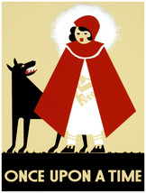 18x24&quot;Decoration CANVAS.Interior room design art.Red Riding hood Wolf.6454 - £46.69 GBP