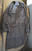 Nwot Usaf U.S. Air Force Men&#39;s All Weather Overcoat Trench Blue Coat W/LINER 42R - £38.72 GBP