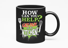 Make Your Mark Design How Can You Help? Angry Chef, Black 11oz Ceramic Mug - £17.01 GBP+