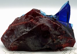 Large Chunk of Art Slag Glass Cullet Blood Red &amp; Deep Blue. 710 grams - $9.99