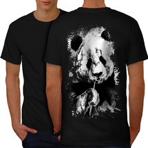 Eating Panda Face Shirt Bamboo Eater Men T-shirt Back - £10.35 GBP