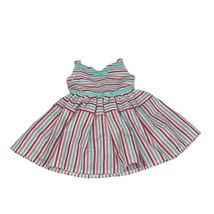 18&quot; American Girl Doll Maryellen Larkin Pink Striped Meet Dress from Mee... - £15.56 GBP