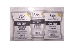 Woodwick Lavender & Cedar Highly Fragranced Wax Melt 3 oz - Lot of 3 - $19.99