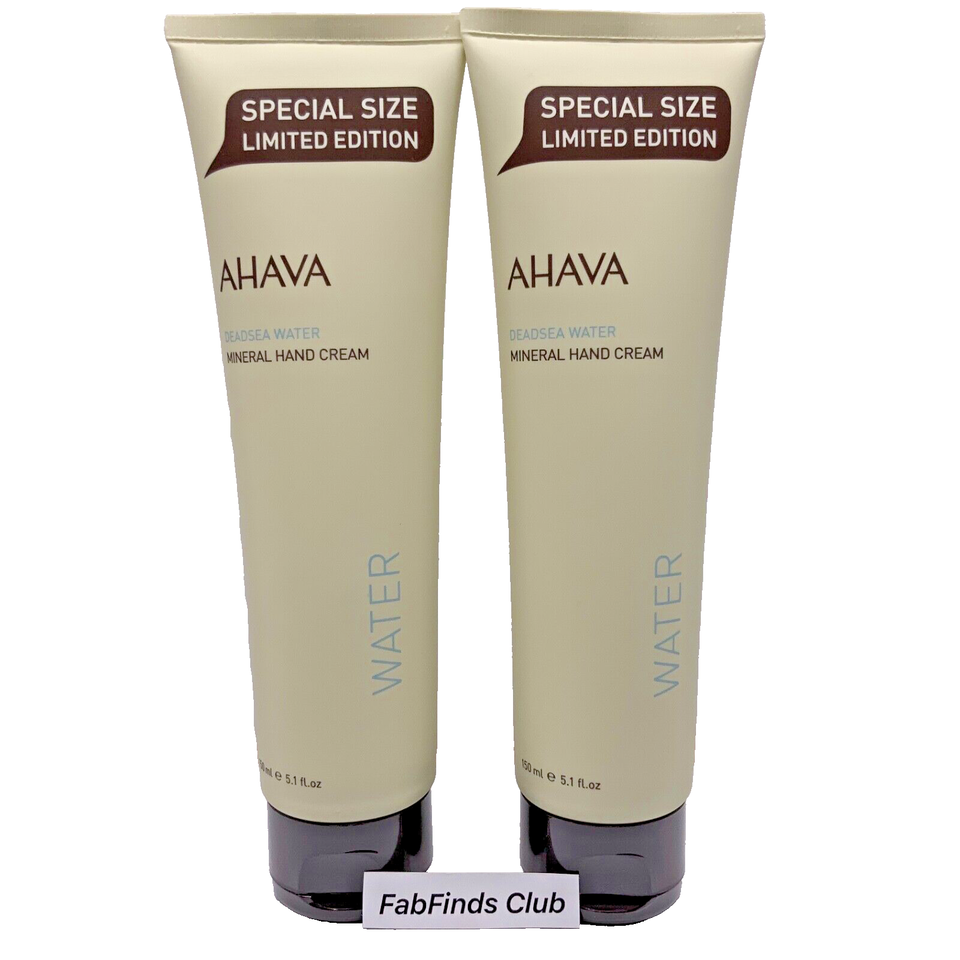 Primary image for 2x AHAVA DeadSea Water Mineral Hand Cream Special Jumbo Size 5.1oz/150ml each