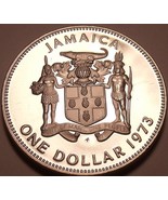 Rare Cameo Proof Jamaica 1973 Dollar~Only 28,000 Minted~Awesome - £12.40 GBP