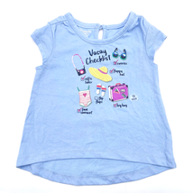 NEW Toughskins Infant 18mo Vacay Checklist Short Cap Sleeve Graphic T-Shirt Blue - £7.78 GBP
