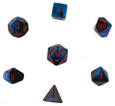 Chessex Manufacturing Gemini 7: Poly Black Starlight/Red (7) - £11.27 GBP