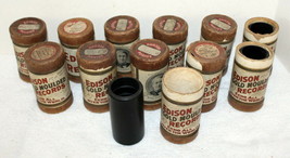 12- Edison Antique Record Wax Cylinders ~ Lot #1 - £230.51 GBP