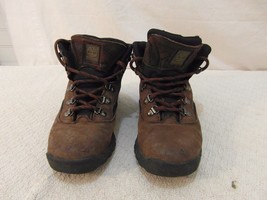 Men&#39;s Timberland Brand Ankle Brown Black Leather 8 1/2 M Hiking Boots 34505 - $28.49