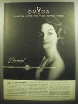 1958 Omega Diamond Bracelet Watch Ad - Omega in all the world, the most ... - £14.54 GBP