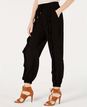 American Rag Juniors Ruffled Drawstring Pants Color Black Size Medium - $60.60
