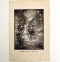 1904 Farragut On His Way To New Orleans Ship History Antique Print DWN10F - £19.92 GBP