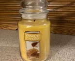 Yankee Candle Sweet Honeycomb 22 oz Jar Lit Once - £25.89 GBP